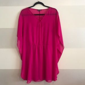 Express Pink Sheer Tunic style dress